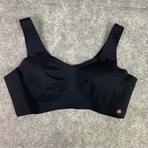 Honeylove V Neck Bra XL Extra Large Black Pullover Removable Pads Wireless